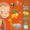 Puzzle Géant Ouistiti et ses amis - DJECO - Animaux - 6 puzzles de 4, 6 et 9 pièces