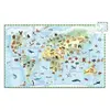 Djeco Puzzle Éducatif Observation 100 pièces : Les Animaux du Monde - Neuf