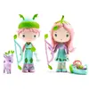 Djeco Figurine Tinyly Lily et Sylvestre avec Bébé et Polo - Neuf