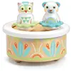 Boîte à musique magnétique - DJECO - Baby Music ours et hibou - Beige - A partir de 18 mois