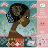 Djeco DESIGN BY- Sellos Motivos y atuendos Collection de Timbres, 38967, Multicolore