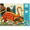 Djeco Jeu de mosaïque - Dinosaures - Coffret avec carrés en mousse - Pour enfant à partir de 8 ans