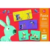 Djeco Puzzle Éducatif Duo des Contraires - 12 Puzzles Amusants pour Enfants - Neuf