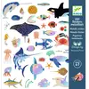 Jeu créatif Djeco Pochette de 160 stickers océan à effets
