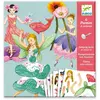 Kit créatif Djeco 6 pantins à colorier Fées