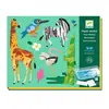 Papier marbré Multicolore - Animaux - Djeco