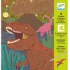 Djeco Cartes À Gratter - Le Règne Des Dinosaures Multicolore
