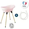 THERMOBABY KIT BAIGNOIRE VASCO Rose Poudré : baignoire + pieds + tuyau de vidange