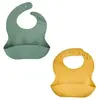 THERMOBABY Lot De 2 Bavoirs Silicone 1 Vert Cactus + 1 Jaune Miel