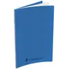 CONQUERANT Cahier 24x32 couverture plastique bleu 192p grands carreaux 70g