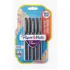 Paper Mate Flair Original - 5 Feutres - Noir - pointe moyenne 0.7 mm, Sous blister