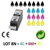Noveliane Lot 20 cartouches jet d'encre compatibles CANON IP3600/IP460...