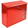 HELLOSHOP26 Boite aux lettres design contemporain murale rouge jardin extérieur