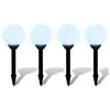 Boule solaire extérieure 15 cm 4 pièces luminaire décoration 2402039