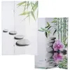 Decoshop26 Paravent 3 panneau par pans separateur de pièce 180 par 120 motif orchidee
