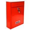 HELLOSHOP26 Boite aux lettres design contemporain murale rouge jardin extérieur