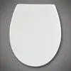 HELLOSHOP26 Abattant WC siège de toilette blanc charnière à fermeture en douceur siège de couvercle de couvercle de toilette à dégagement rapide 19_0000672