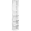 Helloshop26 Bibliothèque MDF étagère de rangement pour bureau salon salle d'étude avec 6 compartiments 158,4 cm blanc 19_0000210