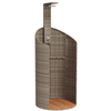 Douche d'extérieur 100 x 100 x 241,5 cm poly rotin bois acacia gris 02...