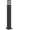Helloshop26 - Lampadaire d'extérieur avec sortie 80 cm aluminium noir