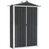 Helloshop26 Abri de jardin cabane cabanon maison de stockage remise extérieur hangar outils robuste 116 x 45 x 175 cm acier galvanisé anthracite 02_0022179