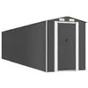 Helloshop26 Abri de jardin cabane cabanon maison de stockage remise extérieur hangar outils robuste 192 x 855 x 223 cm acier galvanisé anthracite 02_0022204