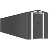 Helloshop26 Abri de jardin cabane cabanon maison de stockage remise extérieur hangar outils robuste 192 x 1021 x 223 cm acier galvanisé anthracite 02_0022193