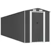 Helloshop26 Abri de jardin cabane cabanon maison de stockage remise extérieur hangar outils robuste 192 x 772 x 223 cm acier galvanisé anthracite 02_0022203