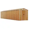 Helloshop26 Abri de jardin cabane cabanon maison de stockage remise extérieur hangar outils robuste clair 191 x 895 x 198 cm acier galvanisé marron 02_0022297
