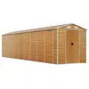 Helloshop26 Abri de jardin cabane cabanon maison de stockage remise extérieur hangar outils robuste clair 191 x 810 x 198 cm acier galvanisé marron 02_0022296