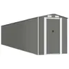 Helloshop26 Abri de jardin cabane cabanon maison de stockage remise extérieur hangar outils robuste clair 192 x 1021 x 223 cm acier galvanisé gris 02_0022252