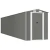 Helloshop26 Abri de jardin cabane cabanon maison de stockage remise extérieur hangar outils robuste clair 192 x 855 x 223 cm acier galvanisé gris 02_0022263