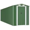 Helloshop26 Abri de jardin cabane cabanon maison de stockage remise extérieur hangar outils robuste 192 x 689 x 223 cm acier galvanisé vert 02_0022367