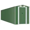 Helloshop26 Abri de jardin cabane cabanon maison de stockage remise extérieur hangar outils robuste 192 x 855 x 223 cm acier galvanisé vert 02_0022369