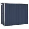 Helloshop26 Abri de jardin cabane cabanon maison de stockage remise extérieur hangar outils robuste mural 118 x 194 x 178 cm acier anthracite 02_0022329