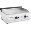 Plancha a gaz naturel en inox grill professionnel 75 cm 2 zones de cui...