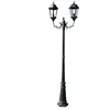 HELLOSHOP26 Lampadaire extérieur double 230 cm luminaire décoration noir vert 2402087/2