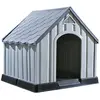 HELLOSHOP26 Niche pour chien 92 x 87 x 91 cm plastique gris 02_0001541