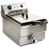 Friteuse acier inox 1 bac 10 litres cuve et resistance amovible robine...