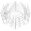 HELLOSHOP26 Jardinière lit surélevé plantes fleurs jardin à gabion hexagonale 100 x 90 x 50 cm 02_0001323