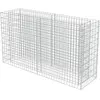 Helloshop26 Jardinière lit surélevé plantes fleurs jardin à gabion acier galvanisé 180 x 50 x 100 cm 02_0001284