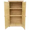 Armoire abri de jardin portes en lamelles 160 cm bois d epicea toit bi...