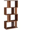 Helloshop26 Bibliothèque - [en.casa] - Meuble de salon - Noyer - 130x60x24 cm