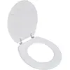 Helloshop26 Siege de toilette abattant avec couvercle WC cuvette standard MDF blanc