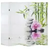 DÉCOSHOP26 Paravent 5 panneau par pans separateur de pièce 180 par 200 motif orchidee