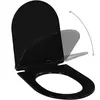 HELLOSHOP26 Abattant WC à fermeture en douceur siège de toilette cuvette lunette de toilette salle de bains maison restaurant magasin hôtel noir 02_0002909