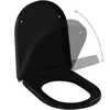 HELLOSHOP26 Siège de toilette à fermeture en douceur - Noir