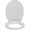 Siege de toilette abattant a fermeture en douceur ovale gris clair