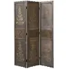 Decoshop26 Paravent 3 pans en bois marron haute qualité 170x120 cm pliable PAR06077
