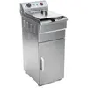 Friteuse haute acier inox 1 bac 16 litres cuve amovible avec minuterie...